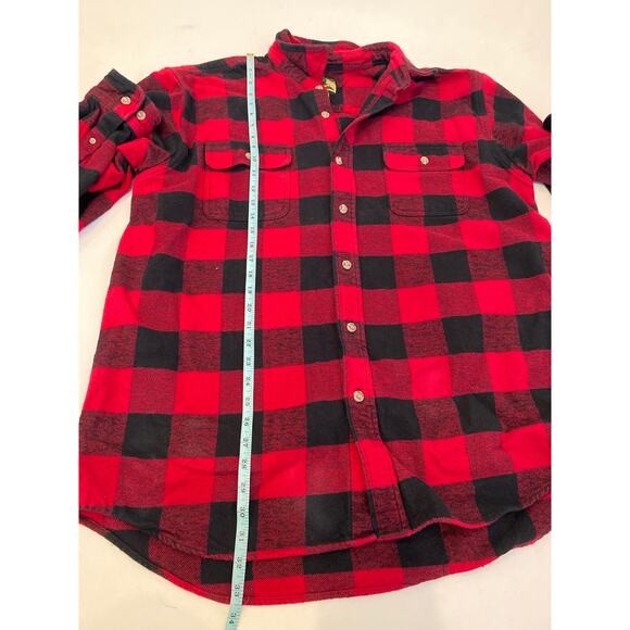 Field & Stream Red Black Buffalo Check Plaid Shacket EUC Sz XXL Tall Men’s Gorp - Picture 10 of 11